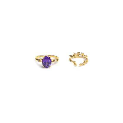 Majestic Amethyst 925 Sterling Silver Stackable Ring