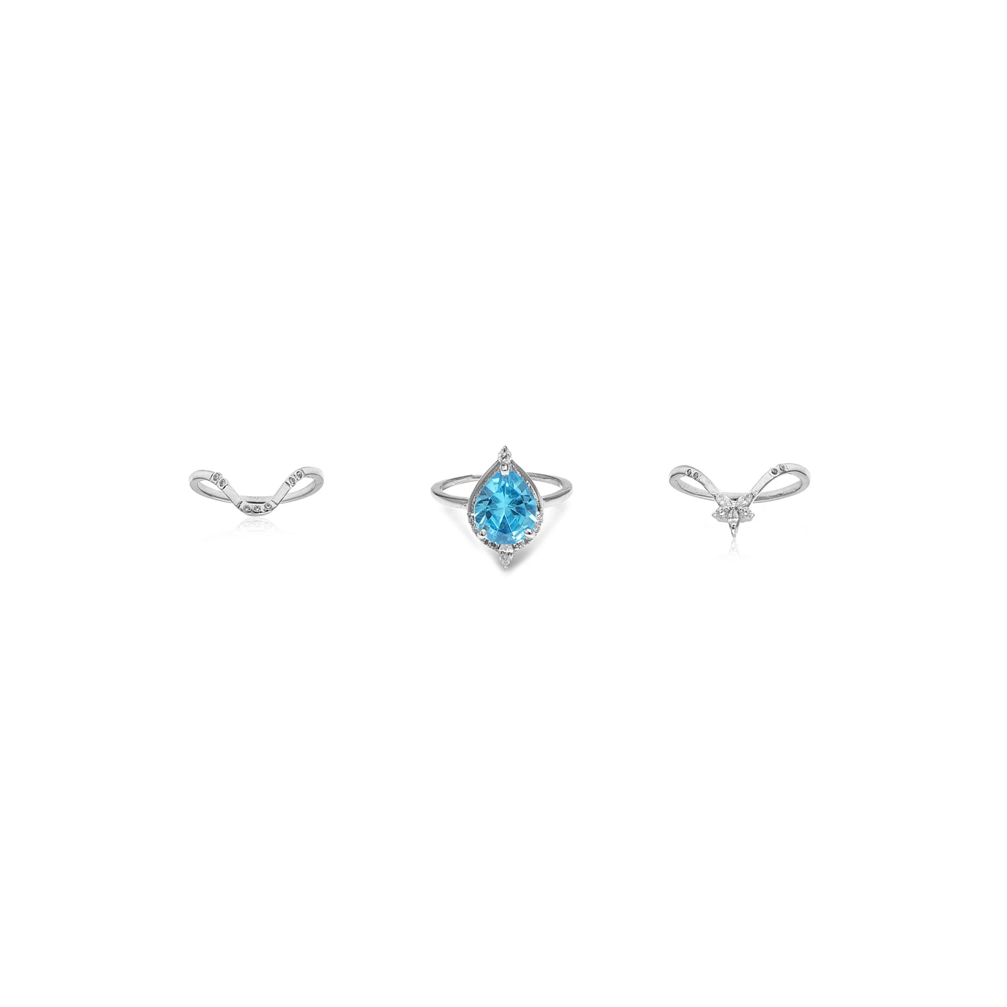 Oceanic Gleam 925 Sterling Silver Stackable Ring