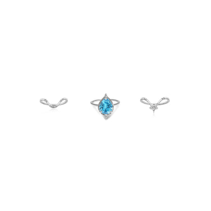 Oceanic Gleam 925 Sterling Silver Stackable Ring