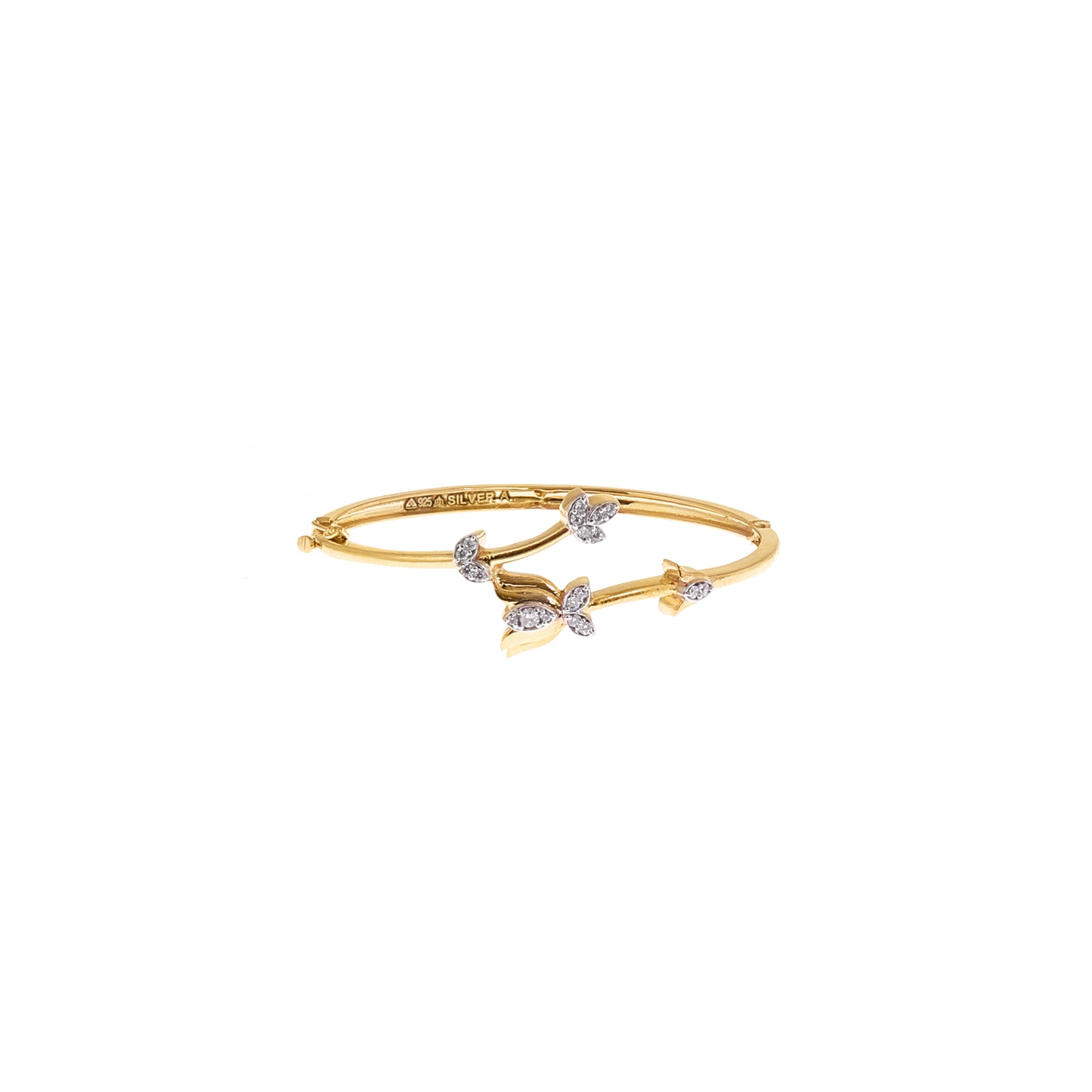 Golden Lotus 925 Sterling Silver Bracelet