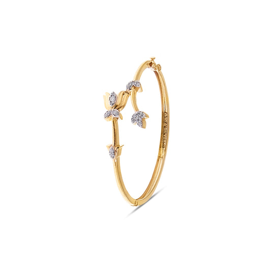 Golden Lotus 925 Sterling Silver Bracelet
