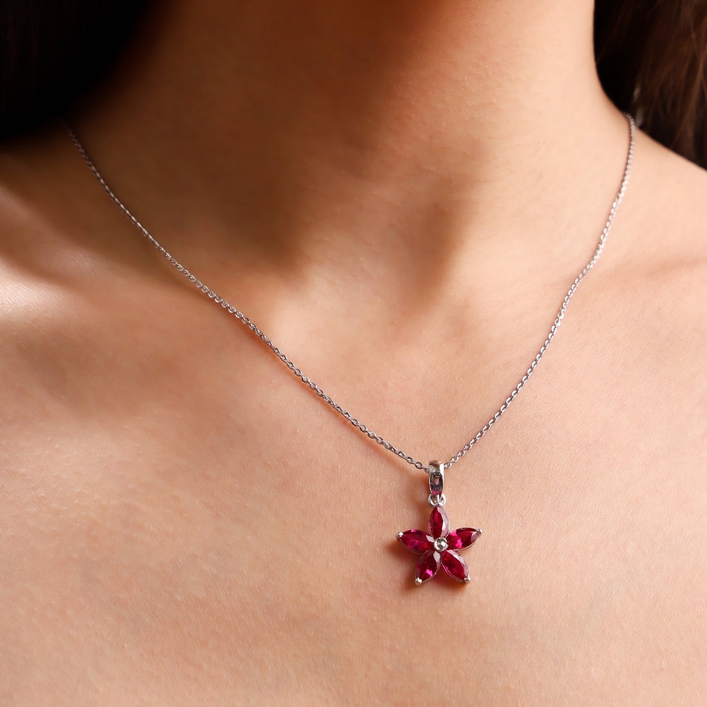 Cherry Starflower 925 Sterling Silver Pendant
