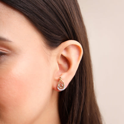 Sunset Garnet 925 Sterling Silver Earrings