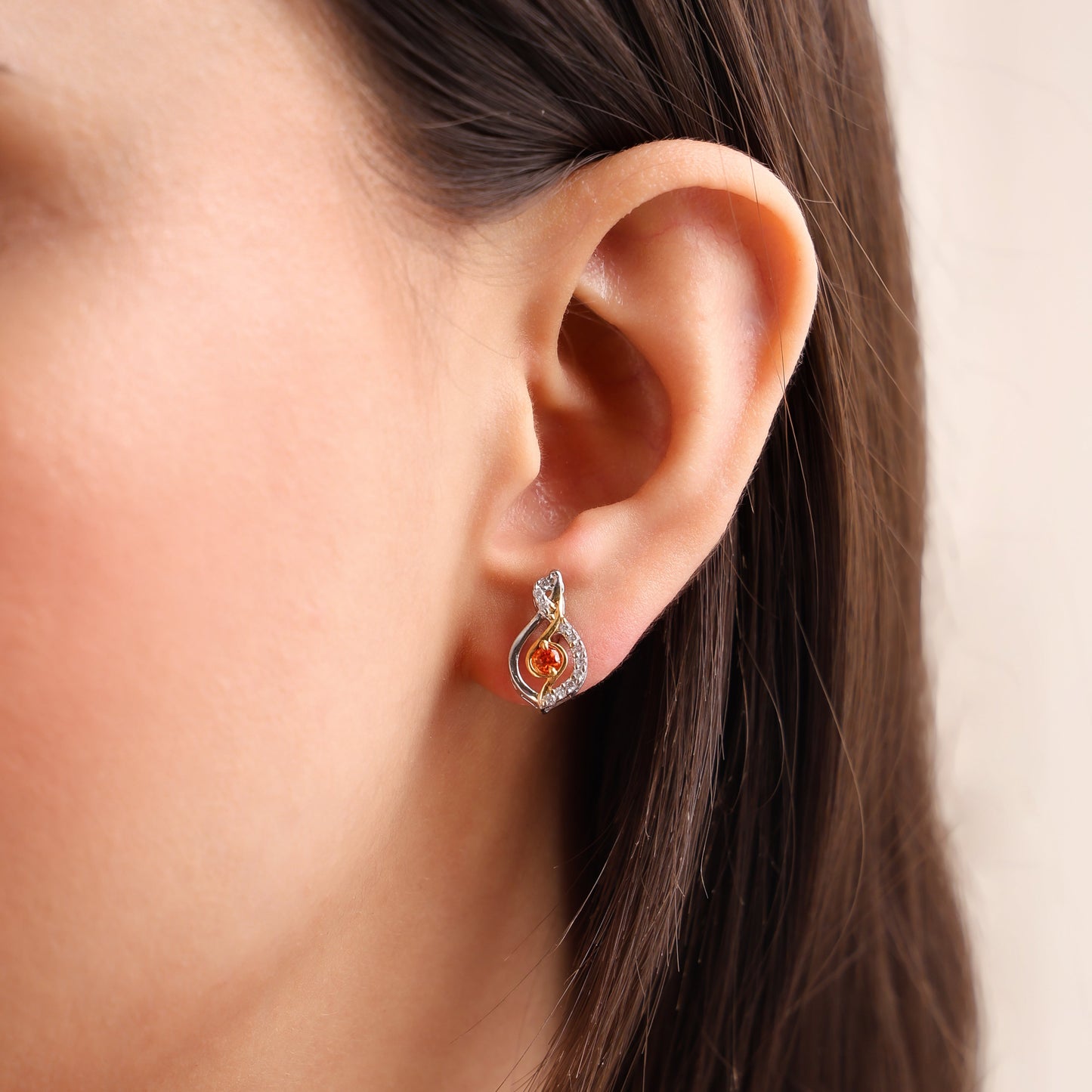 Blazing Ember 925 Sterling Silver Earrings