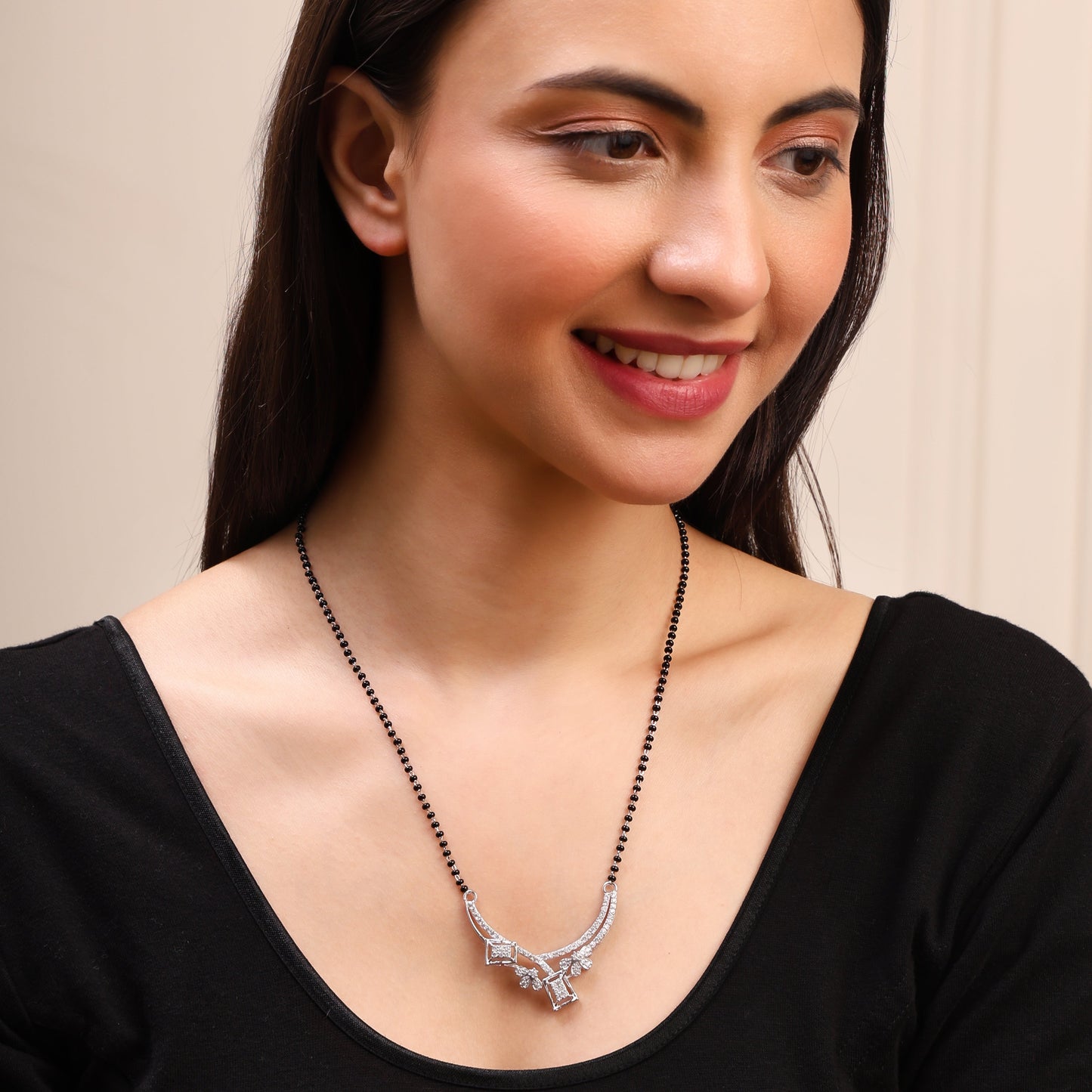 Modern V-Line 925 Sterling Silver Mangalsutra