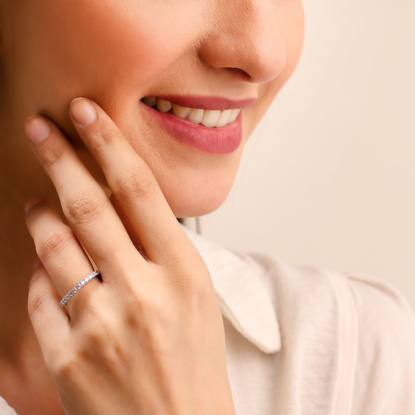 Silverline Eternity 925 Sterling Silver Ring