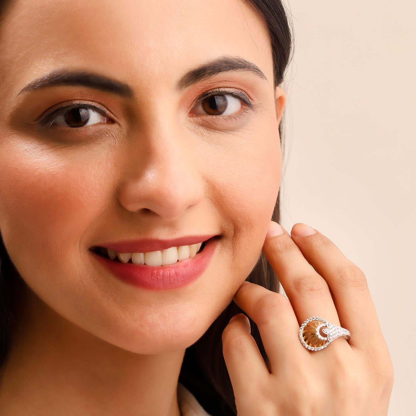 Crescent Curve 925 Sterling Silver Ring