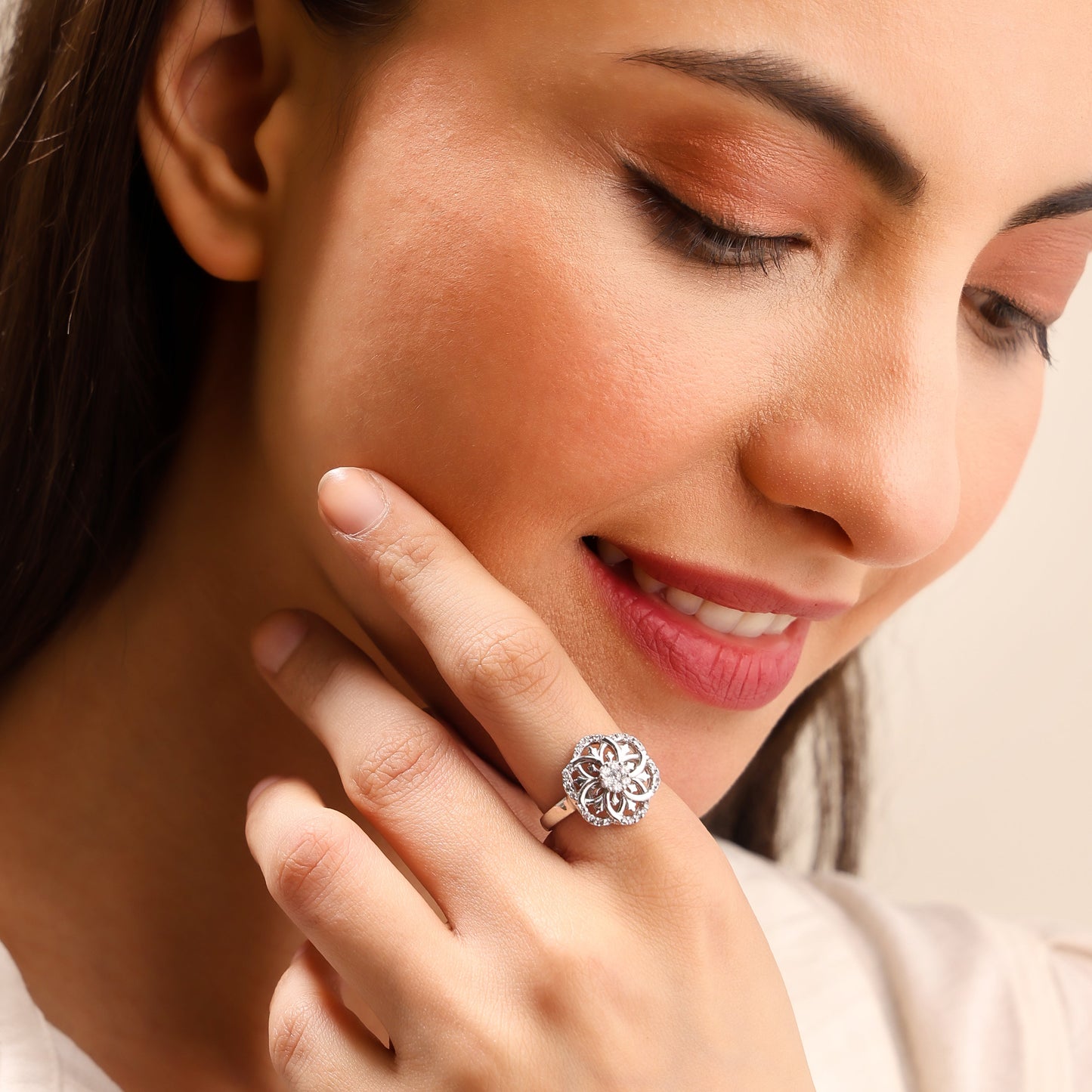 Floral Bloom 925 Sterling Silver Ring