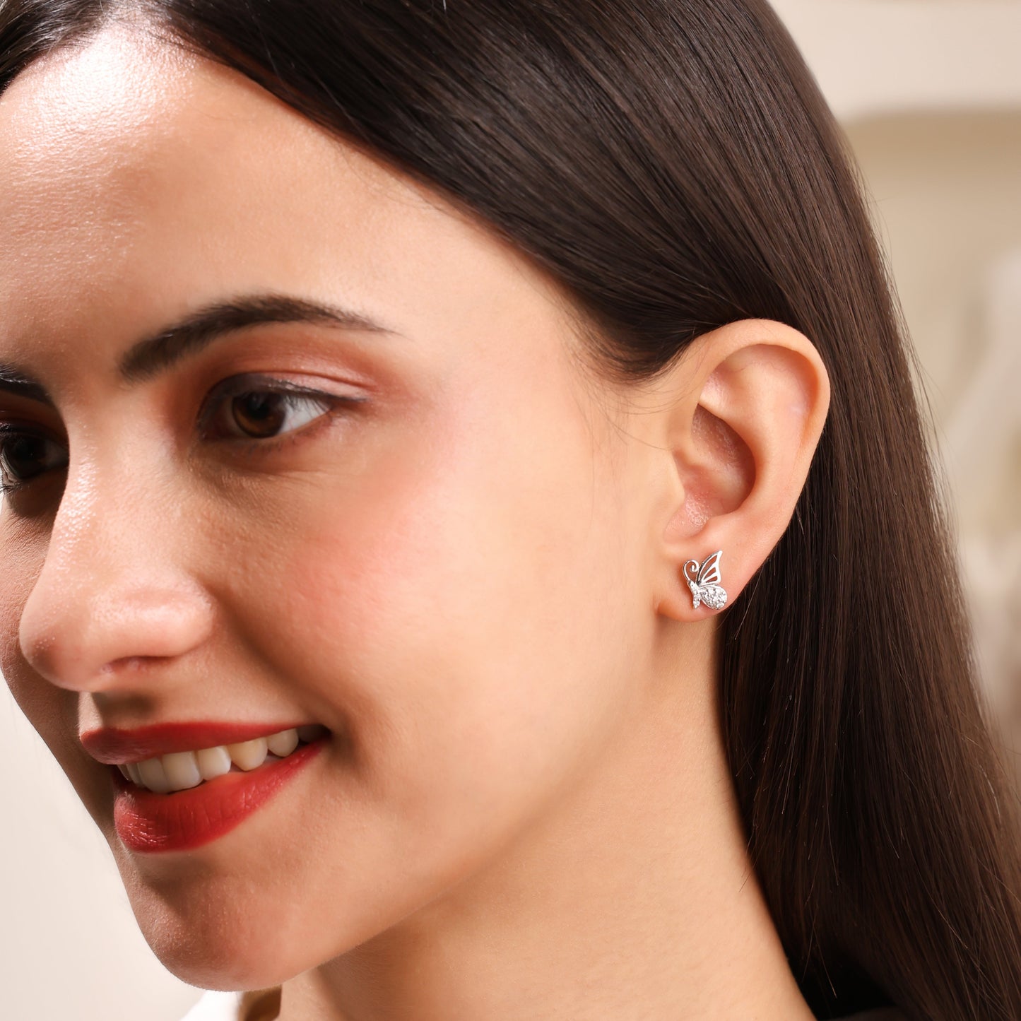 Whimsy Butterfly 925 Sterling Silver Earrings